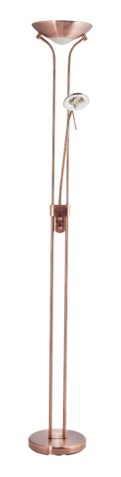 HOME - Antique Copper Father and Child Uplighter - Floor Lamp